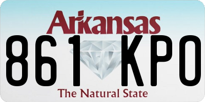 AR license plate 861KPO