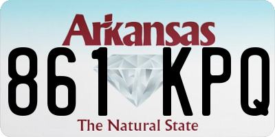 AR license plate 861KPQ