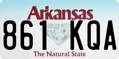 AR license plate 861KQA