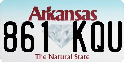 AR license plate 861KQU