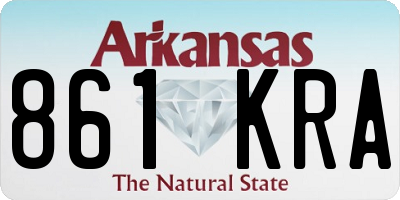 AR license plate 861KRA
