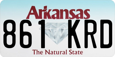 AR license plate 861KRD