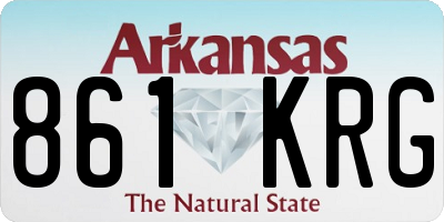 AR license plate 861KRG