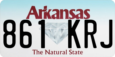 AR license plate 861KRJ
