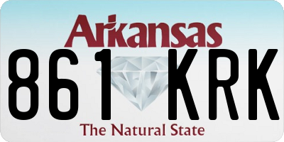 AR license plate 861KRK
