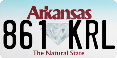 AR license plate 861KRL