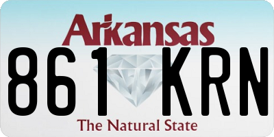 AR license plate 861KRN