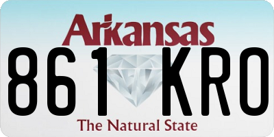 AR license plate 861KRO