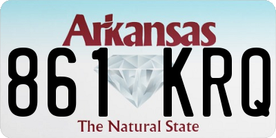 AR license plate 861KRQ