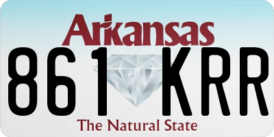 AR license plate 861KRR
