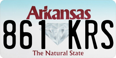 AR license plate 861KRS