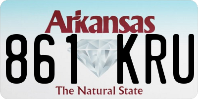 AR license plate 861KRU