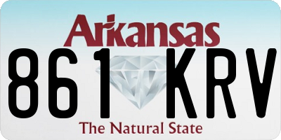 AR license plate 861KRV