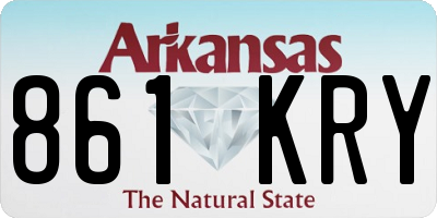 AR license plate 861KRY