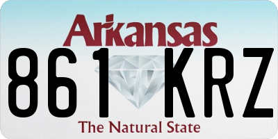 AR license plate 861KRZ