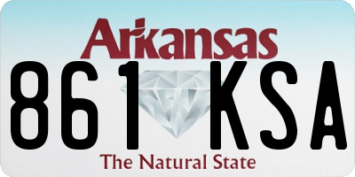 AR license plate 861KSA