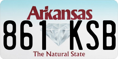 AR license plate 861KSB