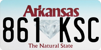 AR license plate 861KSC