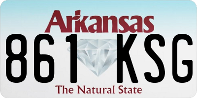 AR license plate 861KSG