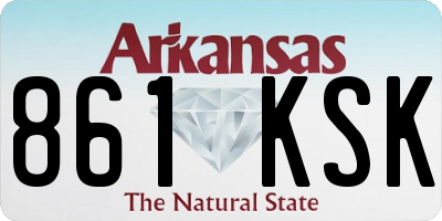 AR license plate 861KSK