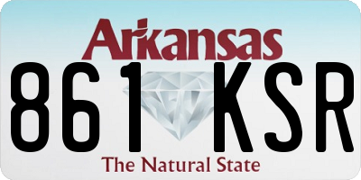 AR license plate 861KSR