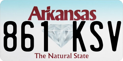 AR license plate 861KSV