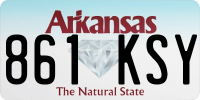 AR license plate 861KSY