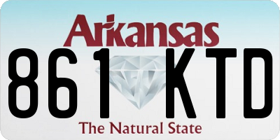 AR license plate 861KTD