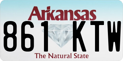 AR license plate 861KTW