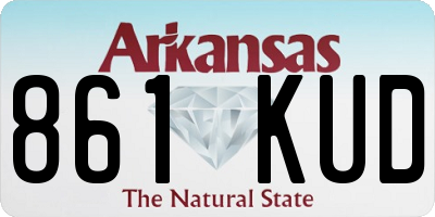 AR license plate 861KUD
