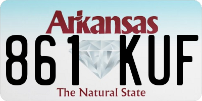 AR license plate 861KUF