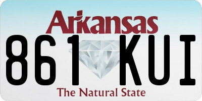 AR license plate 861KUI