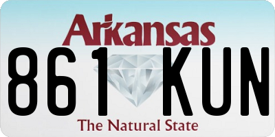 AR license plate 861KUN