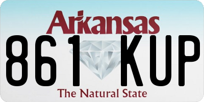AR license plate 861KUP