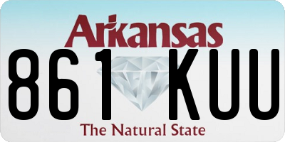 AR license plate 861KUU