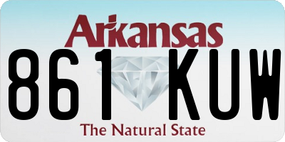 AR license plate 861KUW