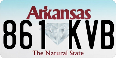 AR license plate 861KVB