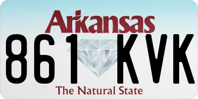 AR license plate 861KVK