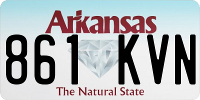 AR license plate 861KVN