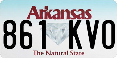 AR license plate 861KVO