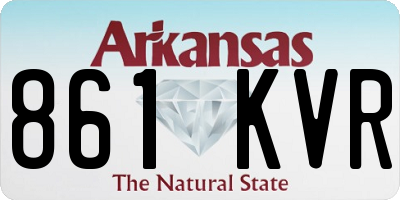 AR license plate 861KVR
