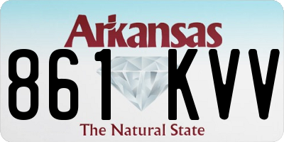 AR license plate 861KVV