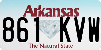 AR license plate 861KVW