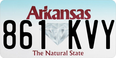 AR license plate 861KVY