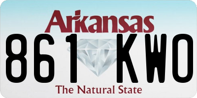 AR license plate 861KWO