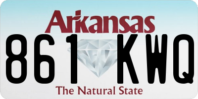 AR license plate 861KWQ