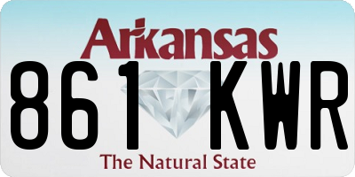 AR license plate 861KWR