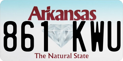 AR license plate 861KWU