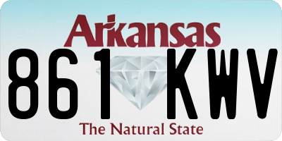 AR license plate 861KWV
