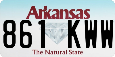 AR license plate 861KWW
